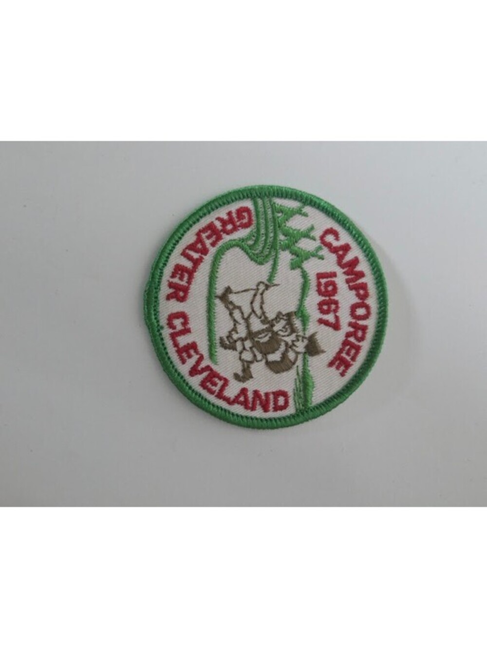 1967 Camporee Patch Boy Scouts Greater Cleveland Council Round Green Border